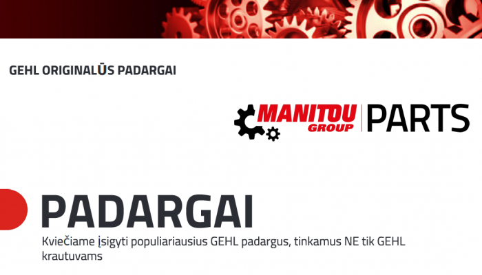 GEHL POPULIARIAUSI PADARGAI