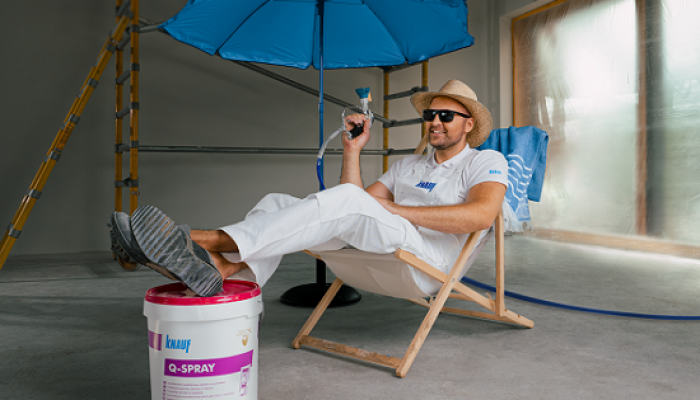 Mechanizuotas paviršių glaistymas su PFT Swing Airless