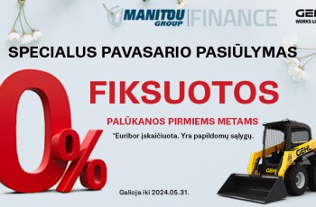 SPECIALUS PAVASARIO GEHL FINANSAVIMO PASIŪLYMAS