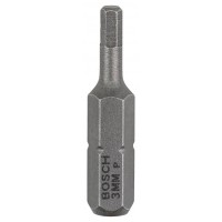 BOSCH suktuvo antgalis šešiabriaunis 3 mm 25 mm Extra Hart 1 vnt