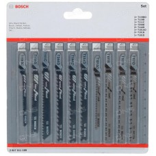 BOSCH siaurapjūklio pjūklelių medžiui rinkinys 10 vnt.