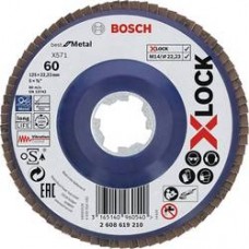 BOSCH X-LOCK Best for Metal žiedlapinis diskas 125 mm K60