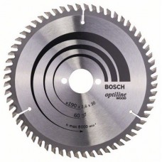 BOSCH OptilineWood pjūklo diskas 190x2,6x30 mm T60