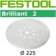 FESTOOL Brilliant2 šlifavimo popierius dažams P60 225 mm FESTOOL Brilliant2 šlifavimo popierius dažams P60 225 mm