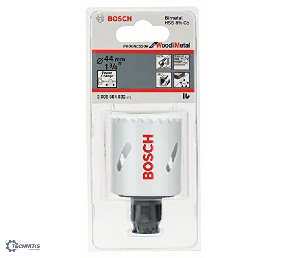 BOSCH Progressor HSS bimetalinė gręžimo karūna 44 mm