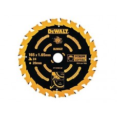 DeWALT pjovimo diskas medienai  165 mm T24