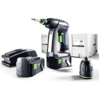 FESTOOL C 18 Li 5,2 Set gręžtuvas - suktuvas 2x5,2 Ah