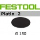FESTOOL Platin 2 šlifavimo popierius S400 150 mm (1 vnt) FESTOOL Platin 2 šlifavimo popierius S400 150 mm (1 vnt)