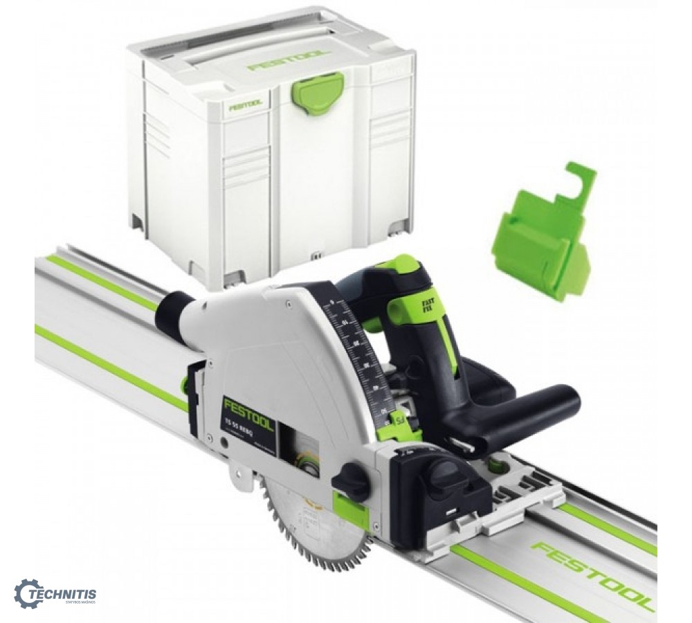 FESTOOL TS 55 REBQ-PLUS-FS  įleidžiamas pjūklas + liniuotė