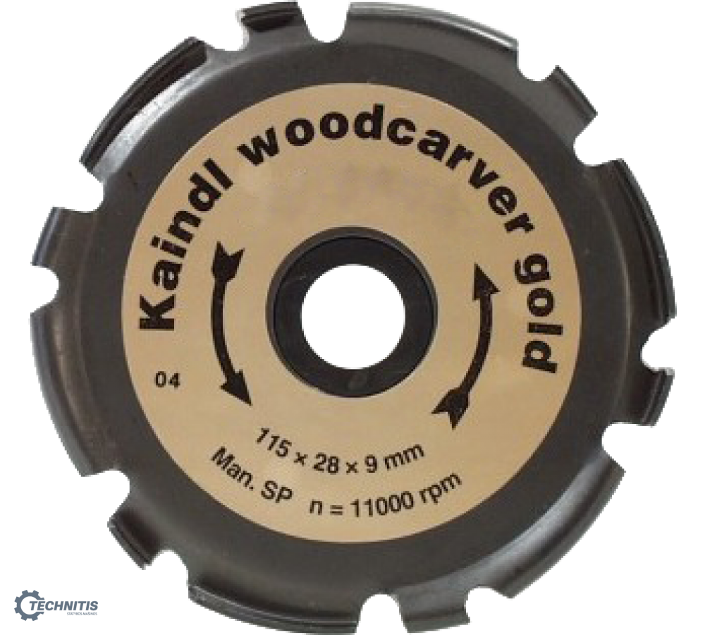 Kaindl Woodcarver Gold diskas medienai 115 mm
