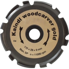 Kaindl Woodcarver Gold diskas medienai 115 mm