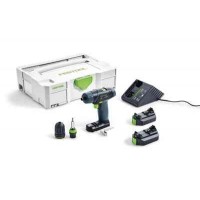 FESTOOL TXS Li 2.6 SET gręžtuvas - suktuvas 2x2.6 Ah