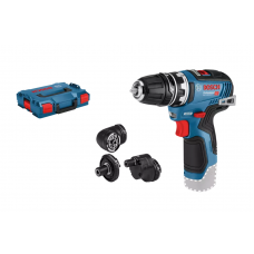 BOSCH GSR 12V-35 FC gręžtuvas - suktuvas + 4 adapteriai SOLO L-Boxx