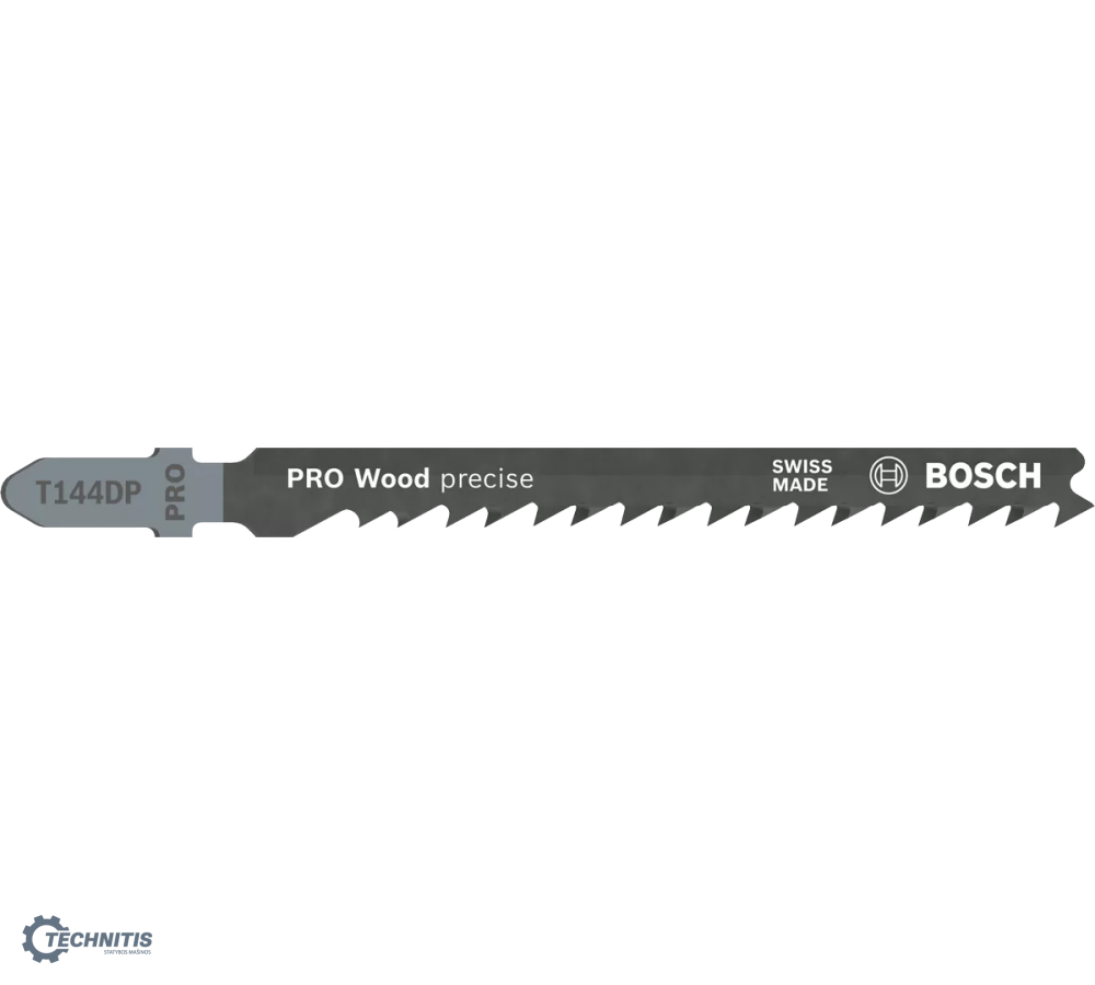 BOSCH PRO Wood precise siaurapjūklio pjūklelis T144DP 5 vnt.