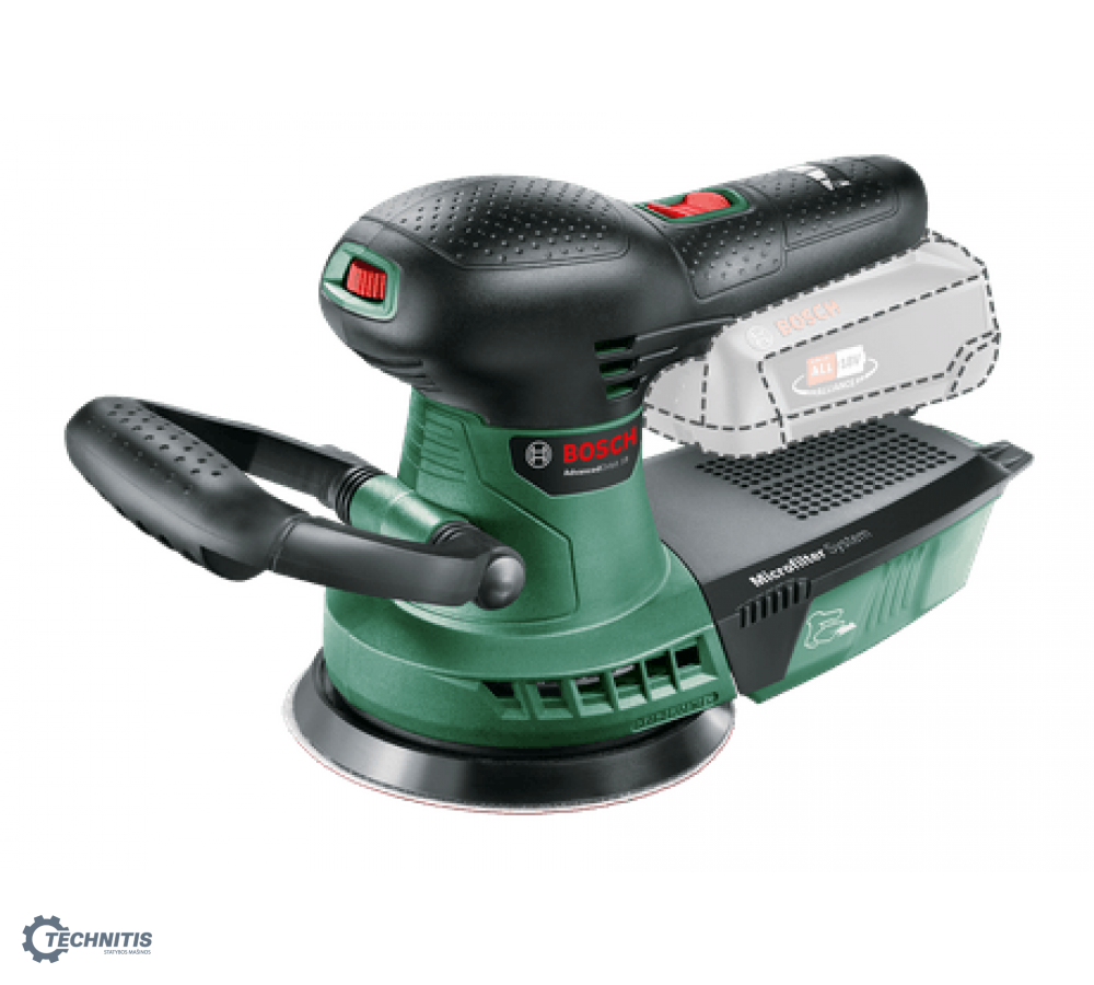 BOSCH AdvancedOrbit 18 ekscentrinis šlifuoklis