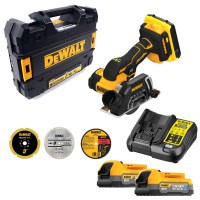 DeWALT DCS438E2T diskinis pjūklas 2x1.7 Ah POWERSTACK