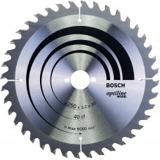 BOSCH OptilineWood pjūklo diskas 250x3.2 mm T40