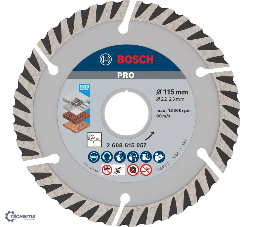 BOSCH PRO Multi Material deimantinis pjovimo diskas 115 mm